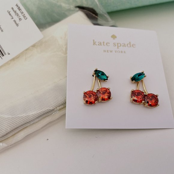 KATE SPADE Ma Cherie Crystal Cherry Earrings - Picture 4 of 6